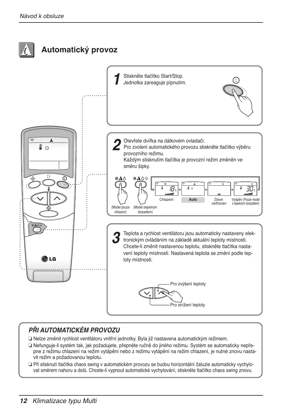 Automatický provoz | LG MV12AH User Manual | Page 208 / 413