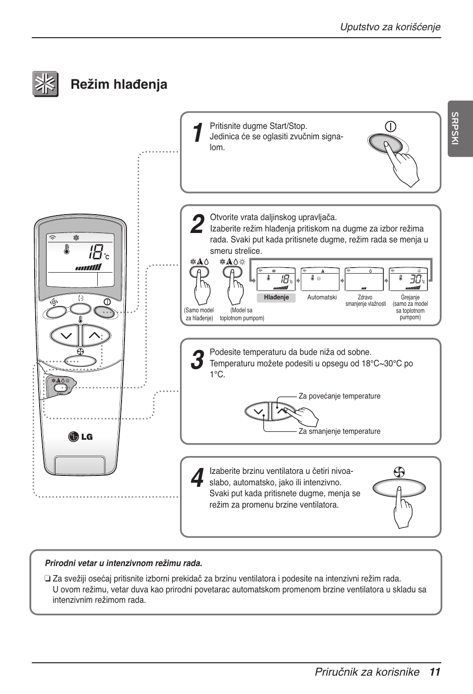 Režim hlađenja | LG MV12AH User Manual | Page 279 / 413