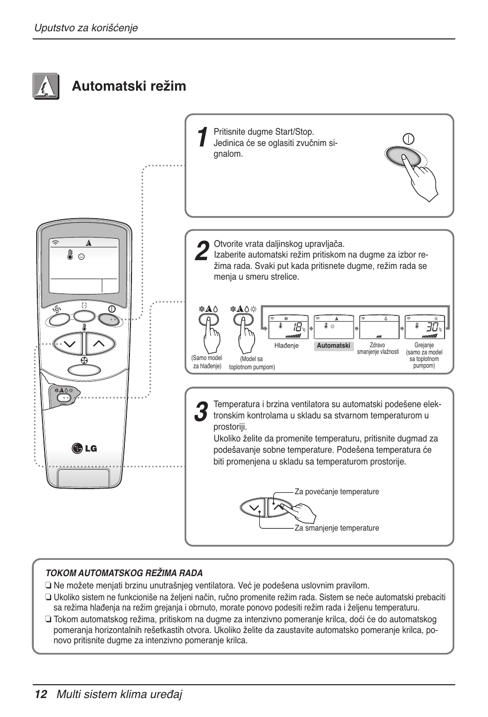 Automatski režim | LG MV12AH User Manual | Page 280 / 413