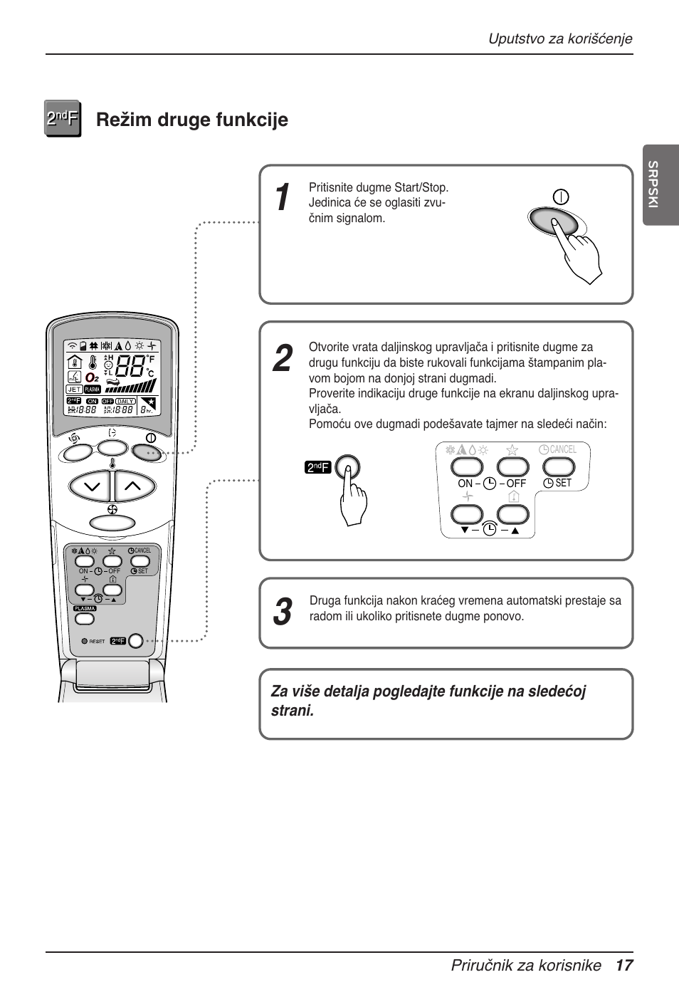 Režim druge funkcije | LG MV12AH User Manual | Page 285 / 413