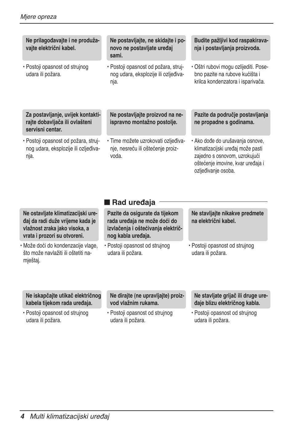 N rad uređaja | LG MV12AH User Manual | Page 296 / 413