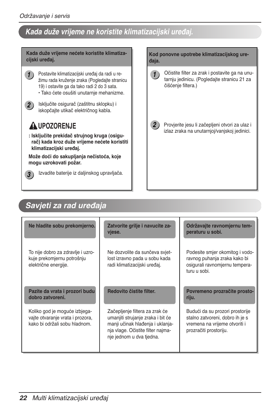 Upozorenje | LG MV12AH User Manual | Page 314 / 413