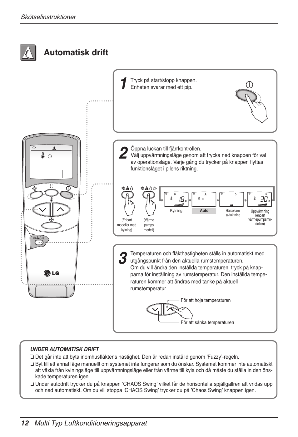 Automatisk drift | LG MV12AH User Manual | Page 328 / 413