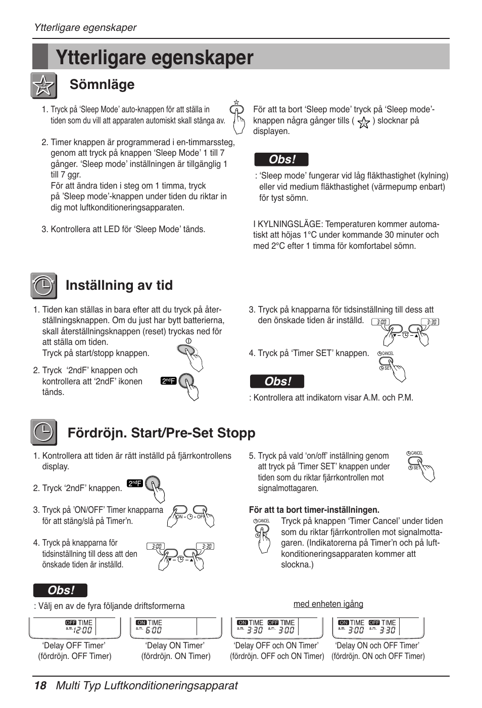 Ytterligare egenskaper, 18 multi typ luftkonditioneringsapparat | LG MV12AH User Manual | Page 334 / 413