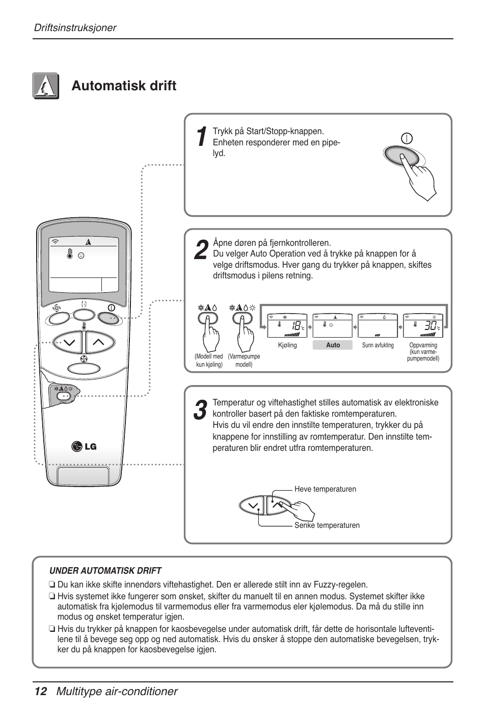 Automatisk drift | LG MV12AH User Manual | Page 352 / 413