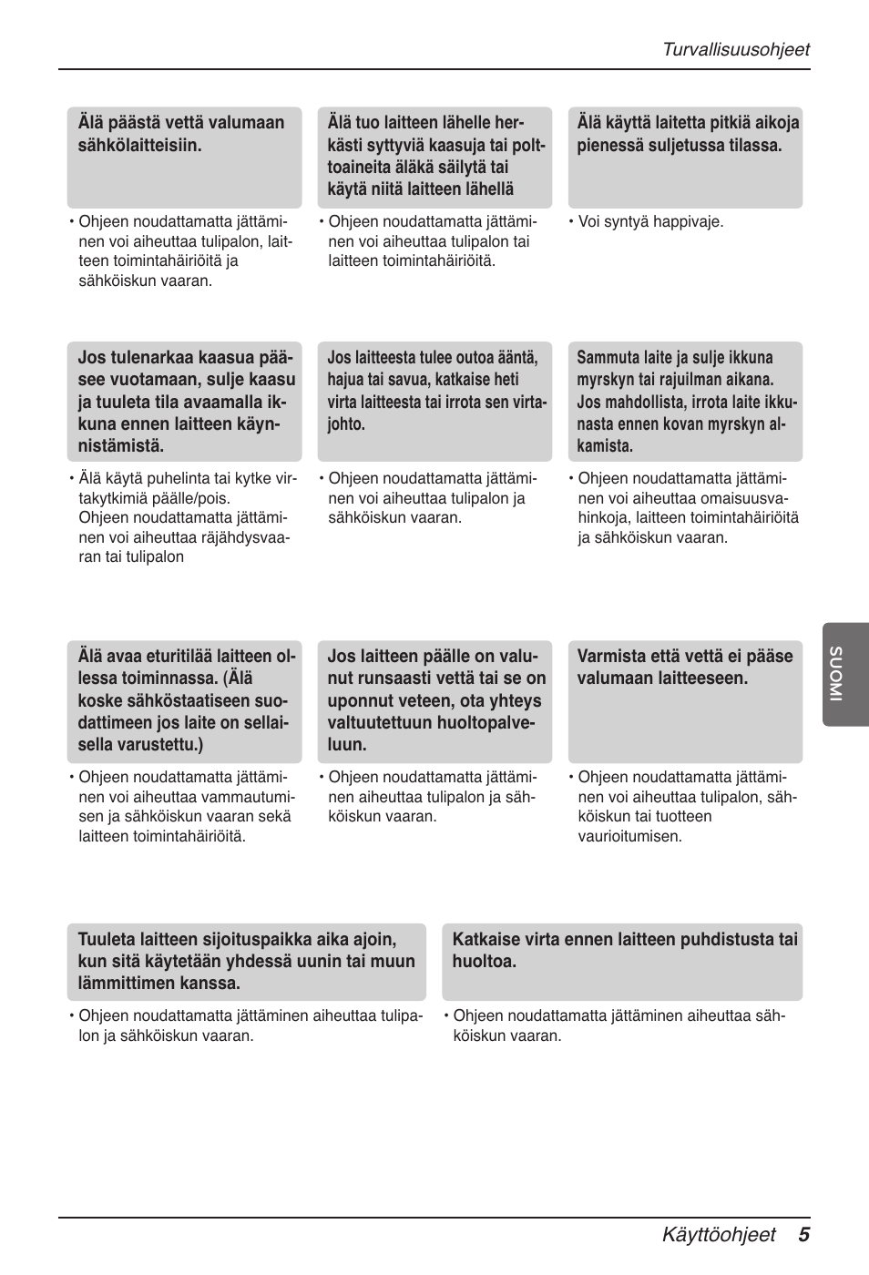 Käyttöohjeet 5 | LG MV12AH User Manual | Page 369 / 413