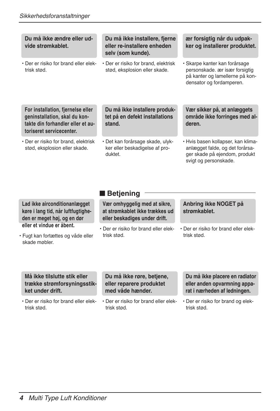 N betjening, 4 multi type luft konditioner | LG MV12AH User Manual | Page 392 / 413