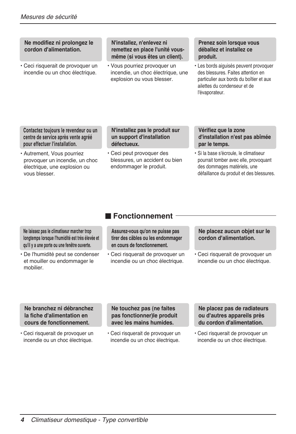 N fonctionnement | LG MV12AH User Manual | Page 80 / 413