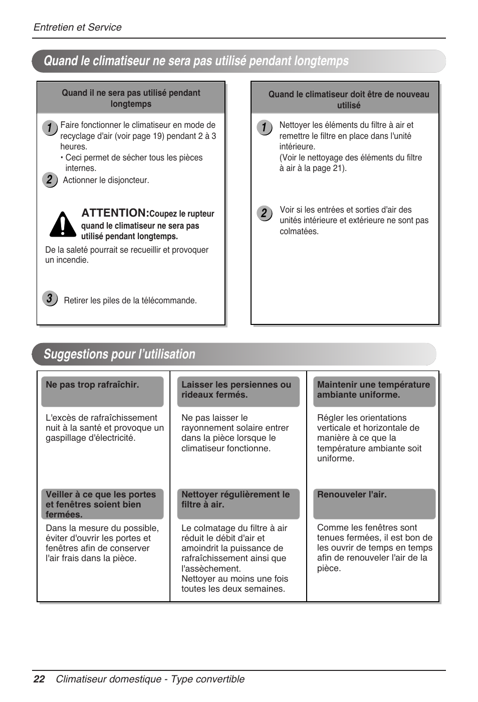 Suggestions pour lʼutilisation | LG MV12AH User Manual | Page 98 / 413