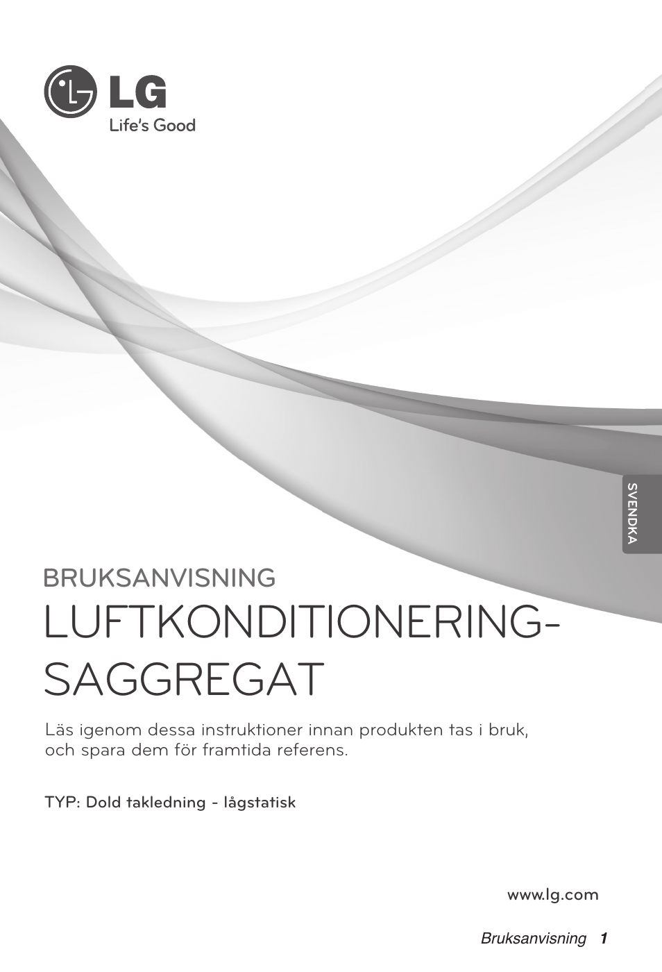 16)mfl67605110(스웨덴), Luftkonditionering- saggregat, Bruksanvisning | LG ARNU12GB1G2 User Manual | Page 181 / 205