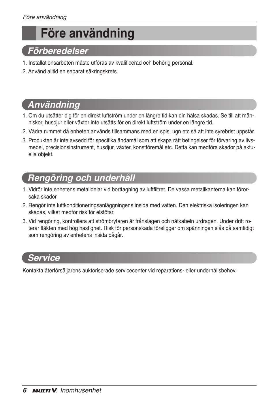 Före användning | LG ARNU12GB1G2 User Manual | Page 186 / 205