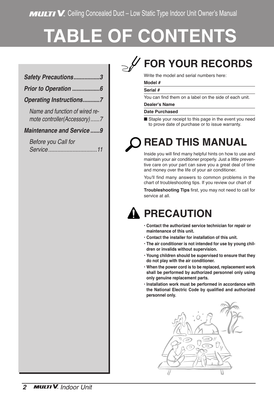 LG ARNU12GB1G2 User Manual | Page 2 / 205