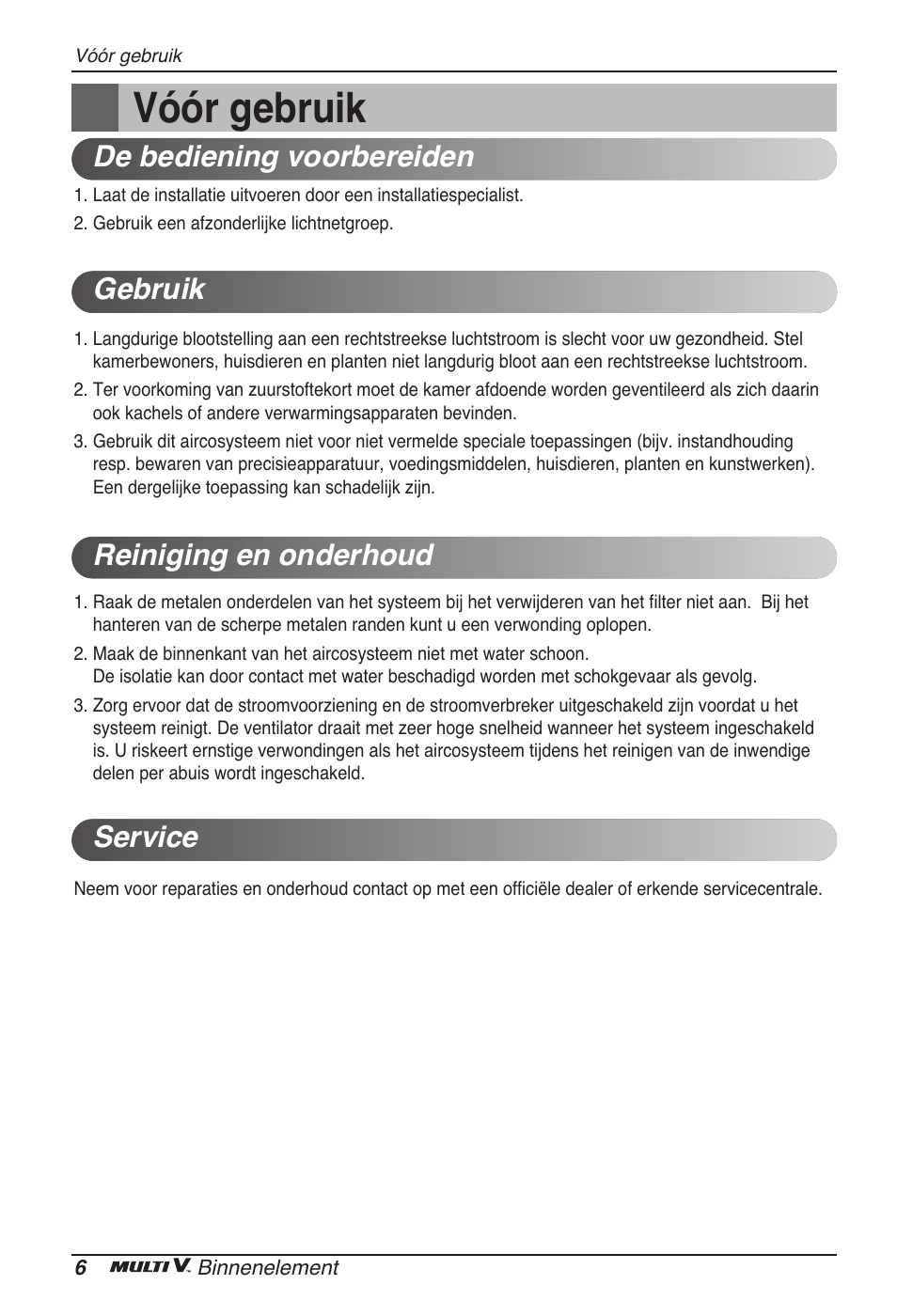 Vóór gebruik | LG ARNU12GB1G2 User Manual | Page 90 / 205