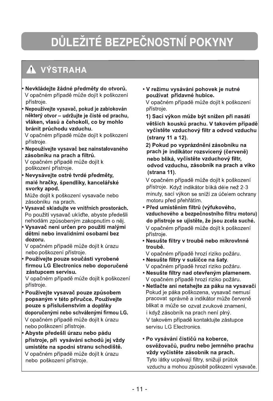 LG V-CR583STQC User Manual | Page 12 / 34