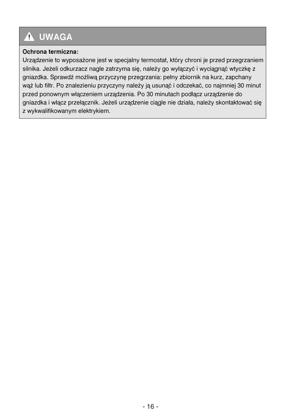 Uwaga | LG V-CR583STQC User Manual | Page 17 / 34