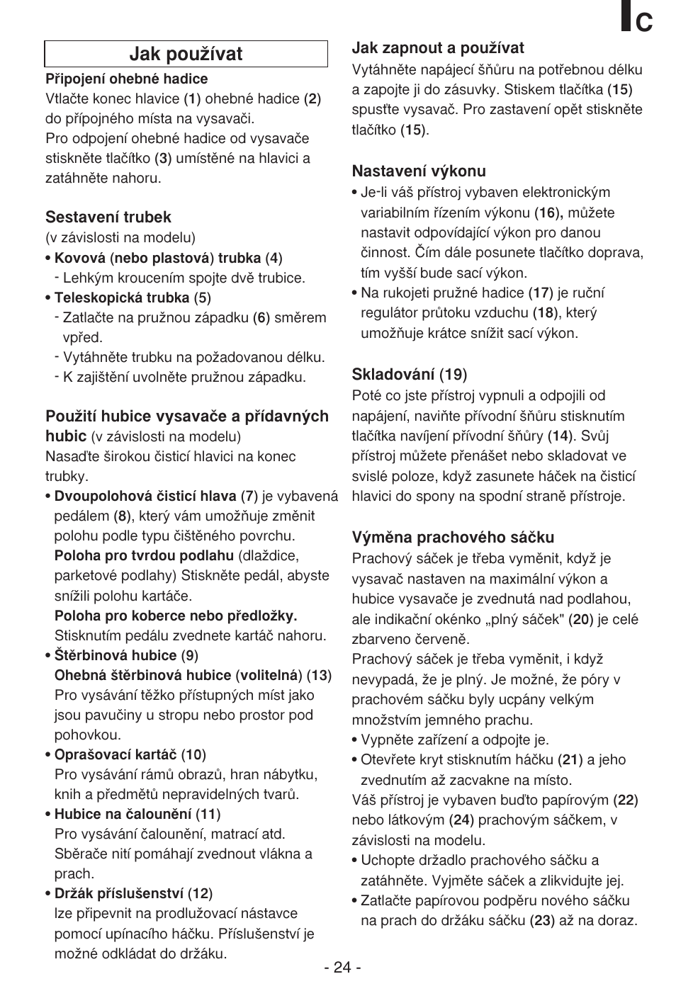 Jak pouïívat | LG V-CR583STQC User Manual | Page 25 / 34