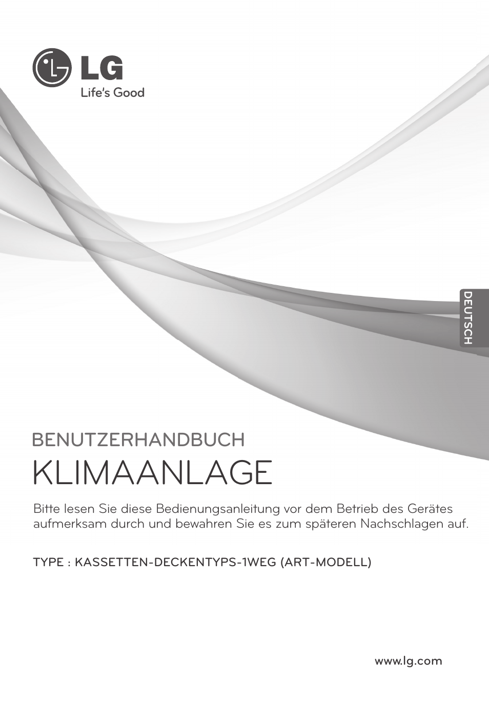 Deutsch, Klimaanlage, Benutzerhandbuch | LG MT11AH User Manual | Page 145 / 685