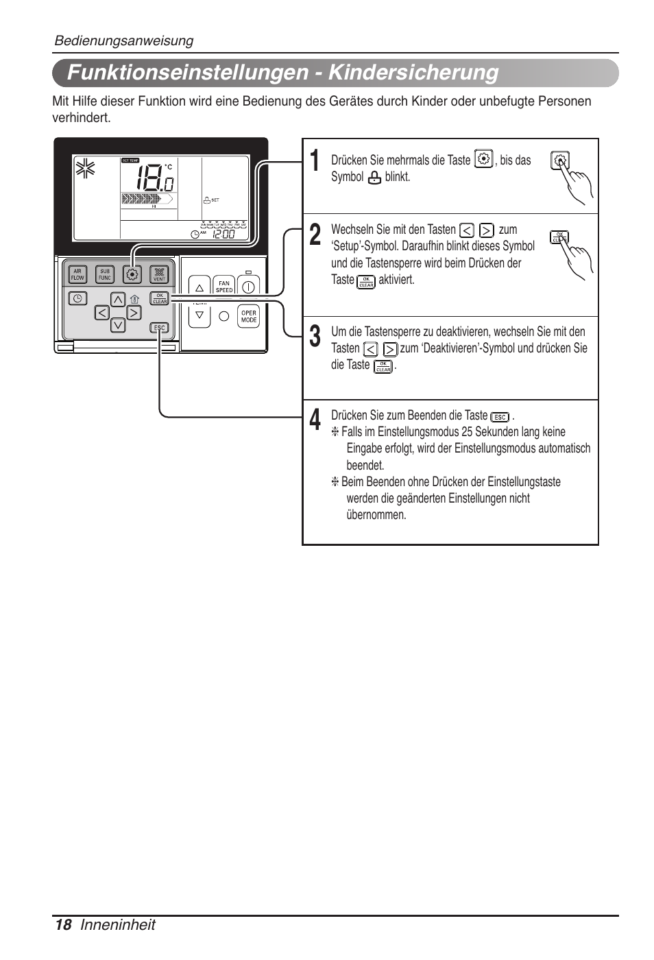 Funktionseinstellungen - kindersicherung | LG MT11AH User Manual | Page 162 / 685