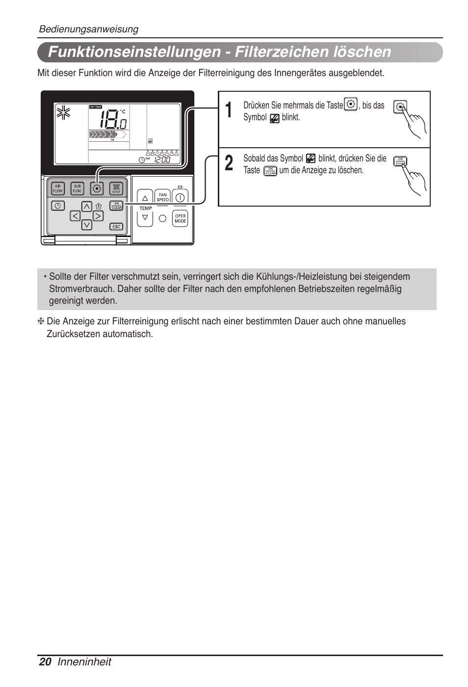 Funktionseinstellungen - filterzeichen löschen | LG MT11AH User Manual | Page 164 / 685