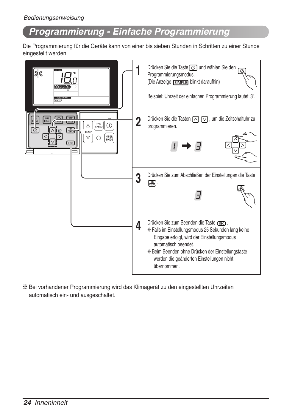 Programmierung - einfache programmierung | LG MT11AH User Manual | Page 168 / 685