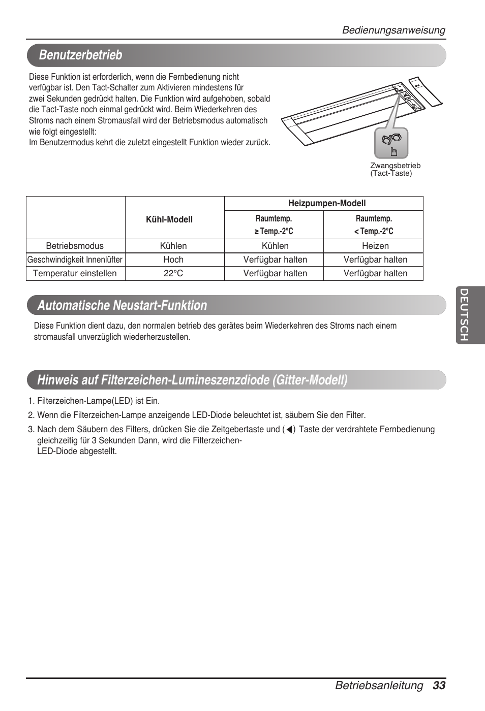 Betriebsanleitung 33, Deutsch | LG MT11AH User Manual | Page 177 / 685