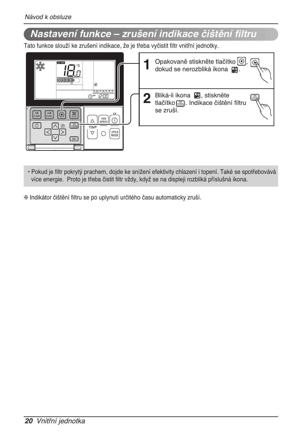 Nastavení funkce – zrušení indikace čištění filtru | LG MT11AH User Manual | Page 236 / 685