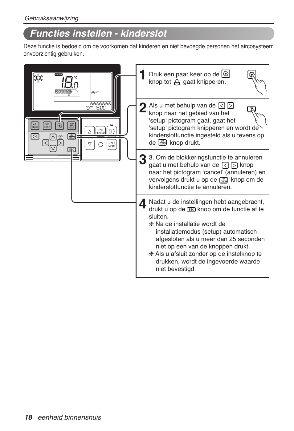 Functies instellen - kinderslot | LG MT11AH User Manual | Page 270 / 685