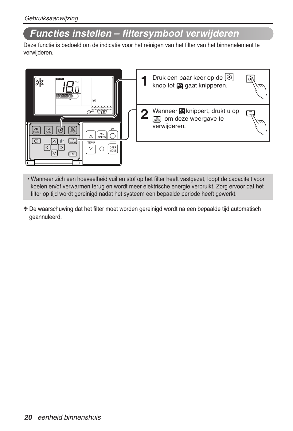 Functies instellen – filtersymbool verwijderen | LG MT11AH User Manual | Page 272 / 685