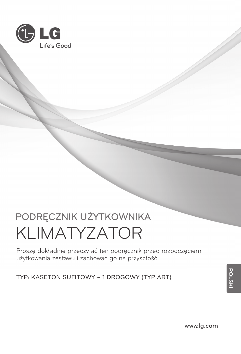 Polski, Klimatyzator, Podręcznik użytkownika | LG MT11AH User Manual | Page 289 / 685