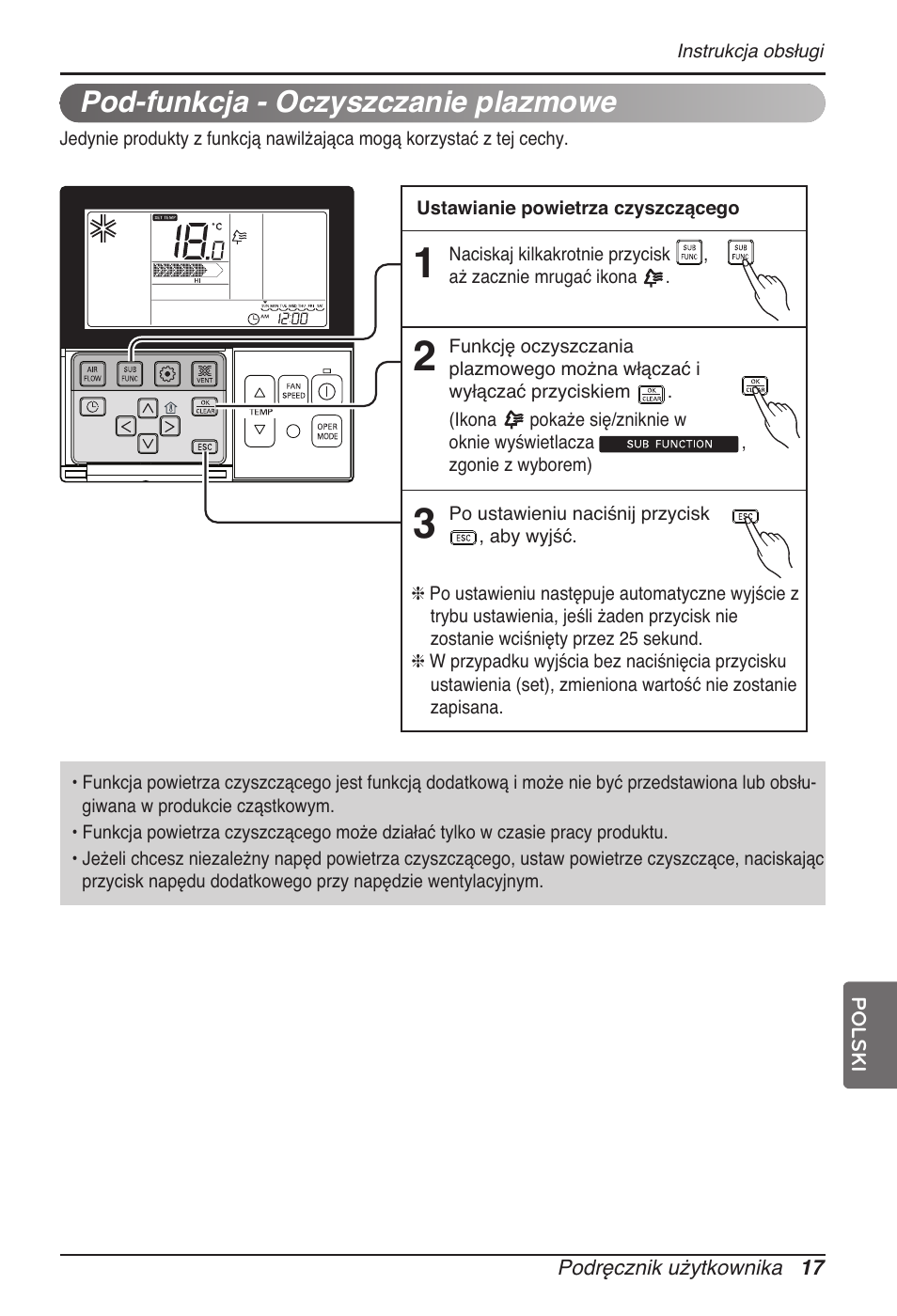 Pod-funkcja - oczyszczanie plazmowe | LG MT11AH User Manual | Page 305 / 685