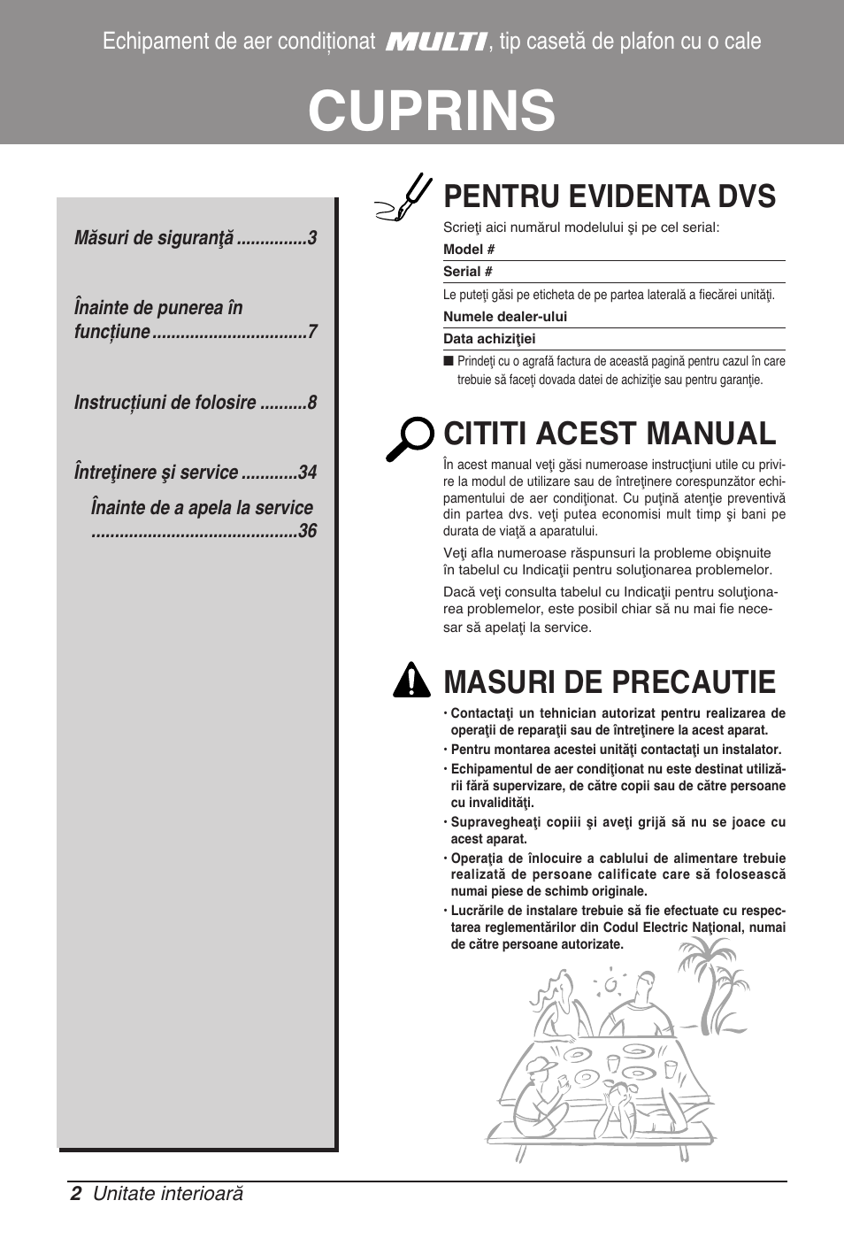 Cuprins, Pentru evidenta dvs, Cititi acest manual | Masuri de precautie | LG MT11AH User Manual | Page 326 / 685