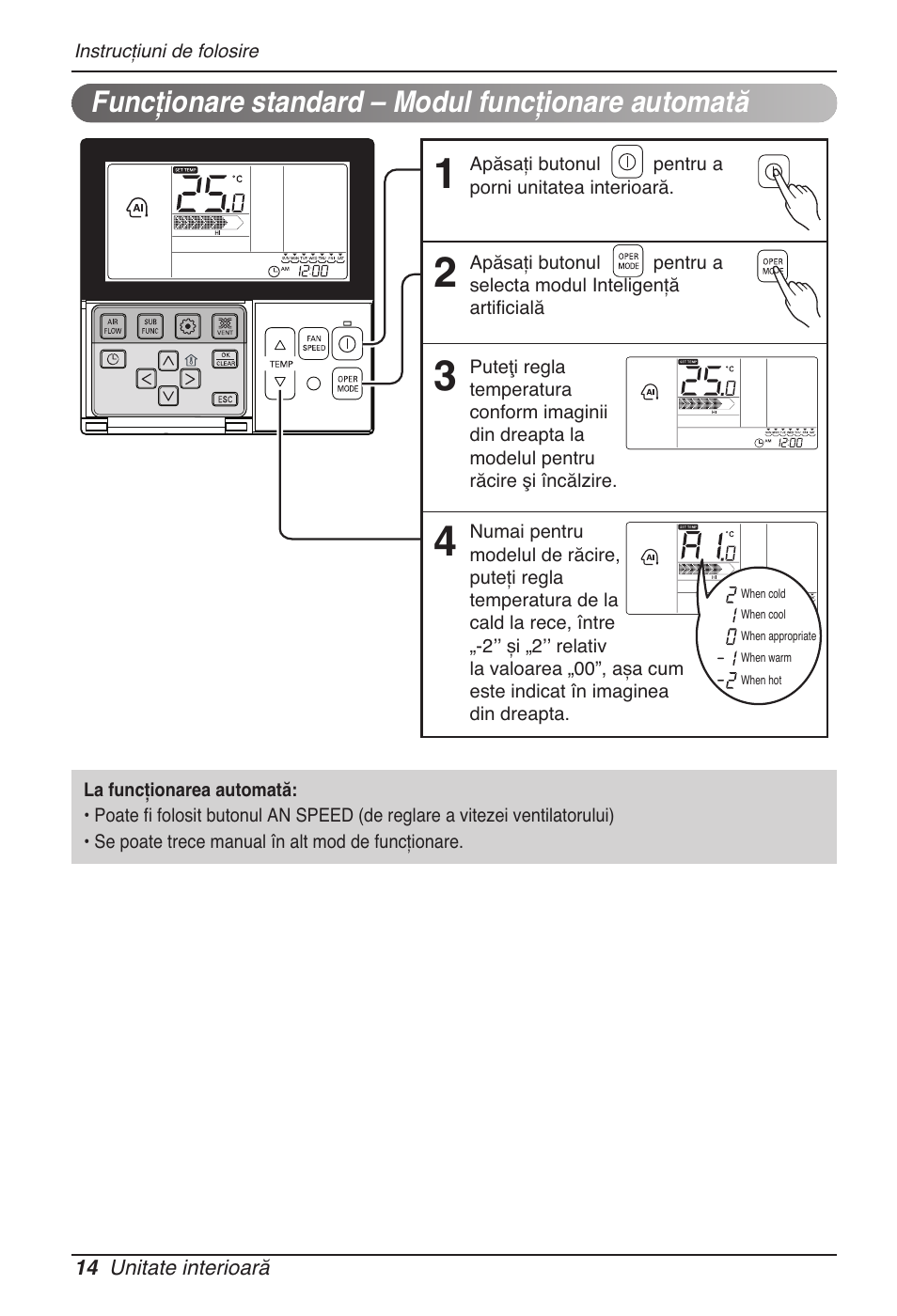 Funcţionare standard – modul funcţionare automată | LG MT11AH User Manual | Page 338 / 685