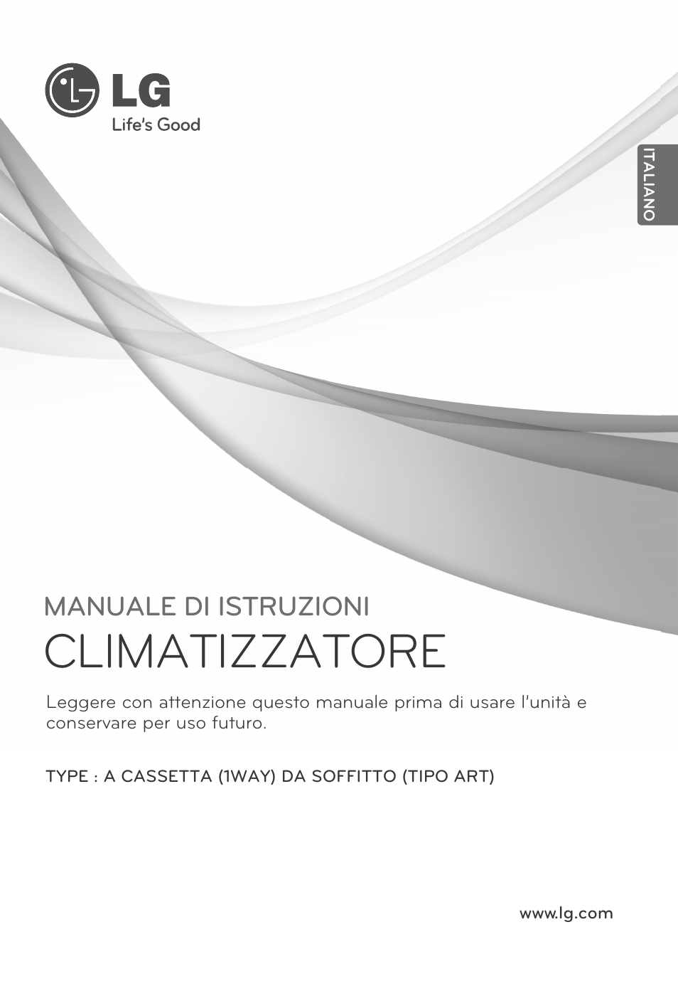 Italiano, Climatizzatore, Manuale di istruzioni | LG MT11AH User Manual | Page 37 / 685