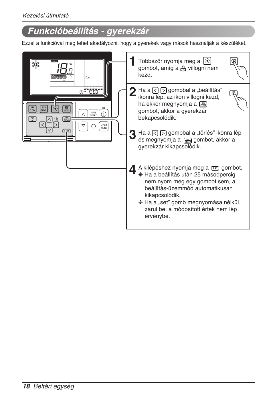 Funkcióbeállítás - gyerekzár | LG MT11AH User Manual | Page 414 / 685