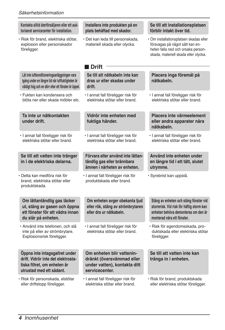 Drift, 4 inomhusenhet | LG MT11AH User Manual | Page 544 / 685