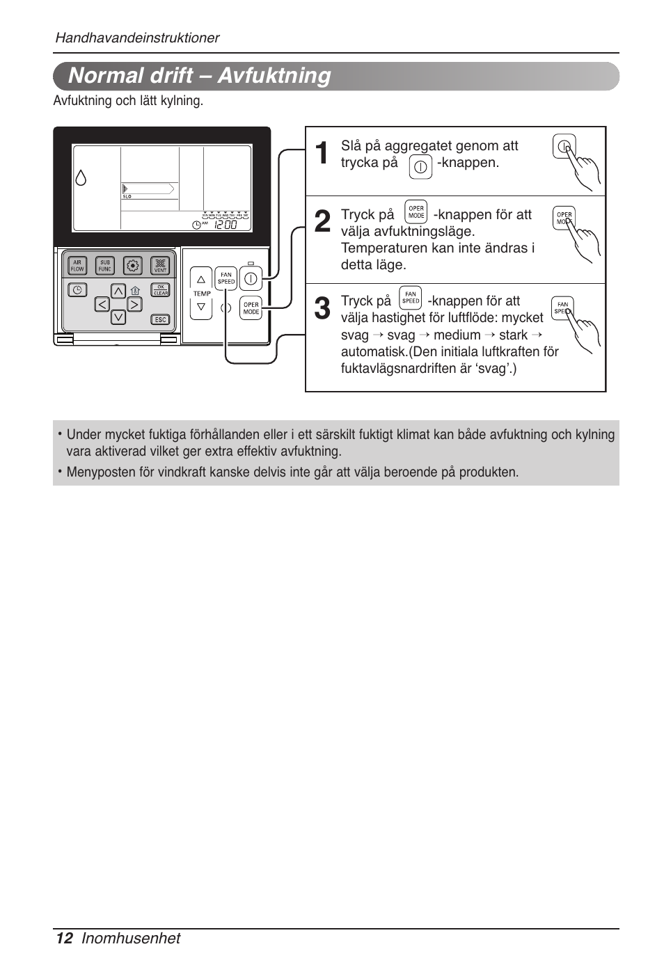 Normal drift – avfuktning | LG MT11AH User Manual | Page 552 / 685