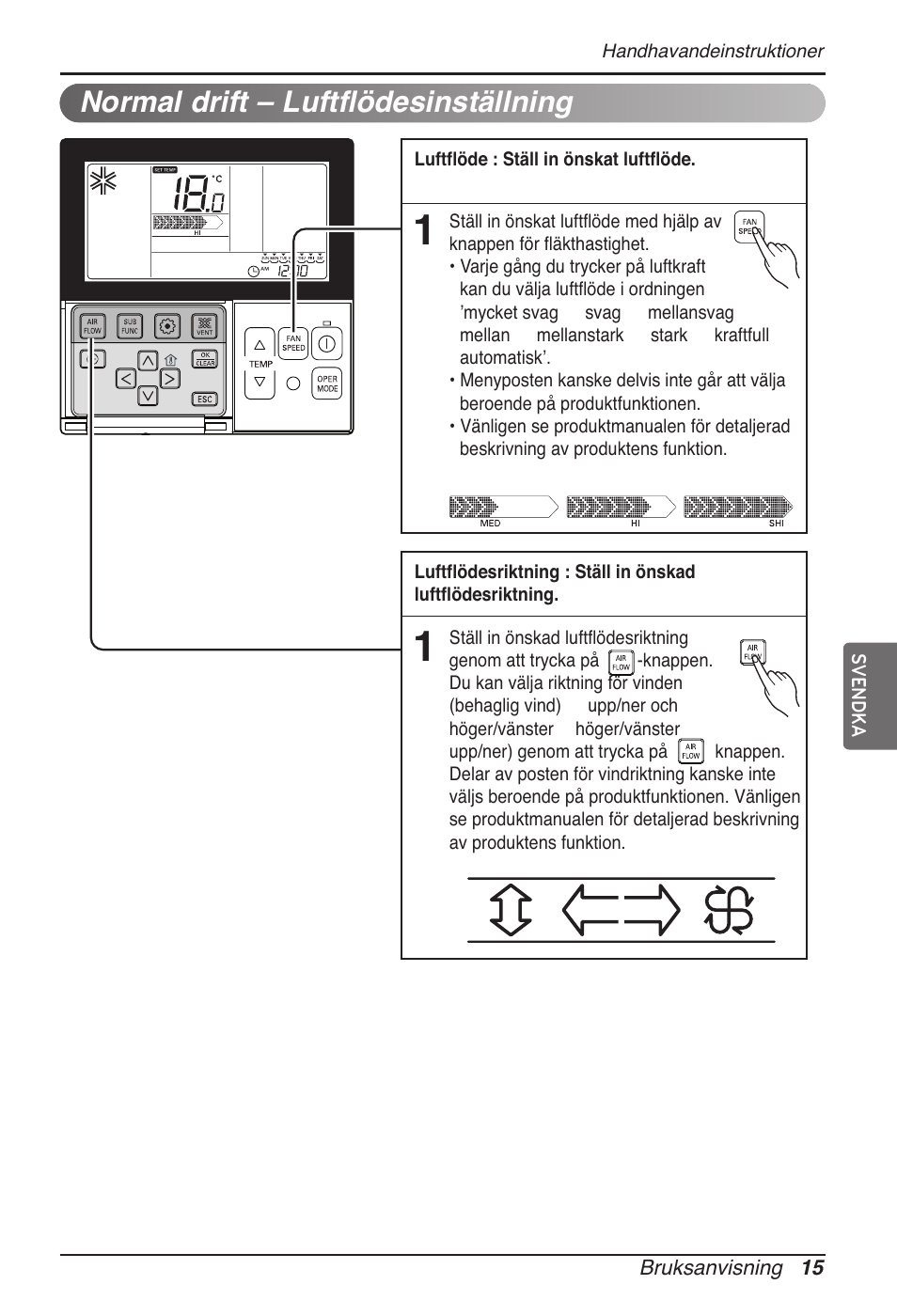 Normal drift – luftflödesinställning | LG MT11AH User Manual | Page 555 / 685