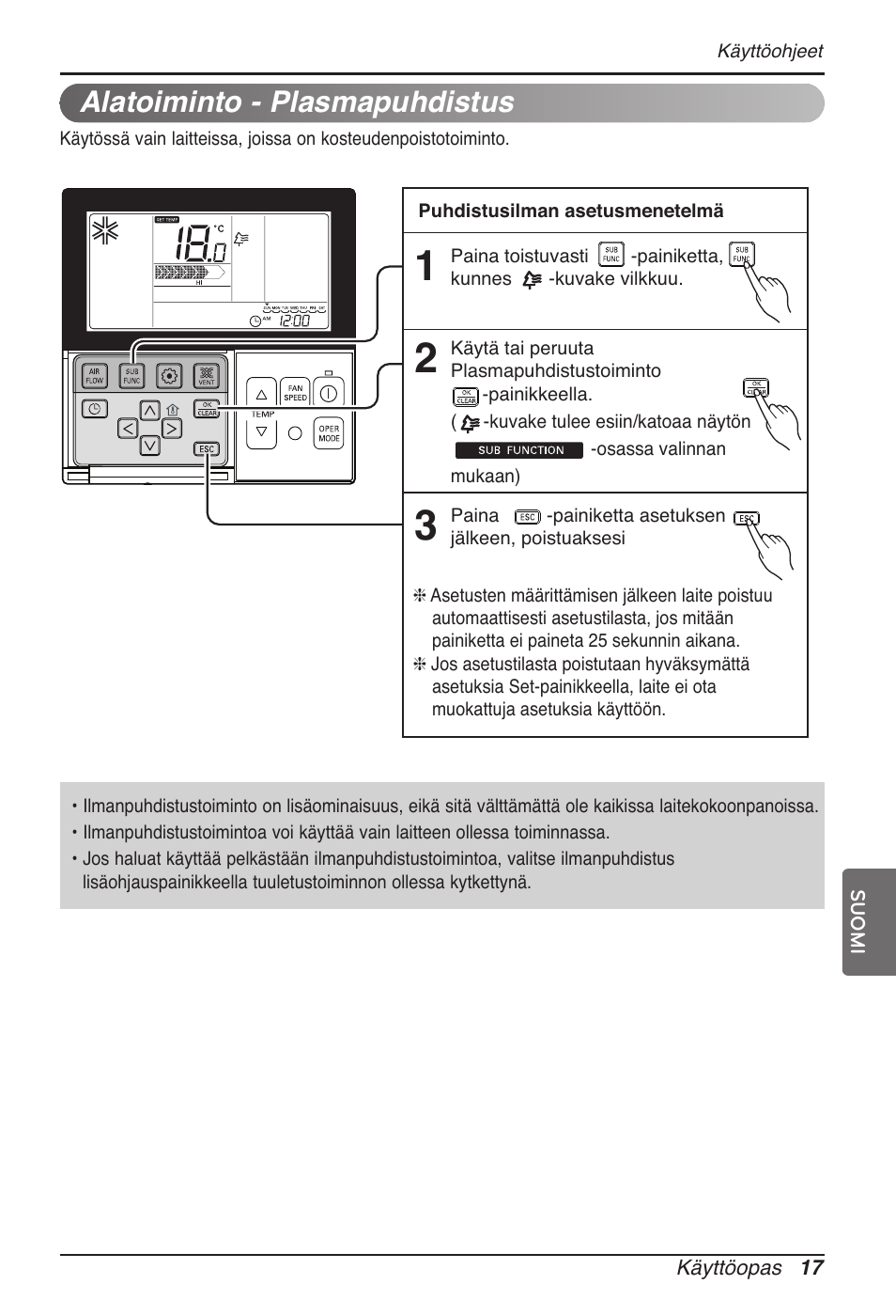 Alatoiminto - plasmapuhdistus | LG MT11AH User Manual | Page 629 / 685