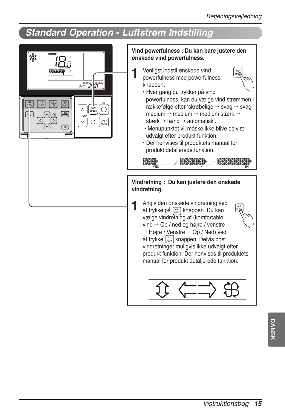 Standard operation - luftstrøm indstilling | LG MT11AH User Manual | Page 663 / 685