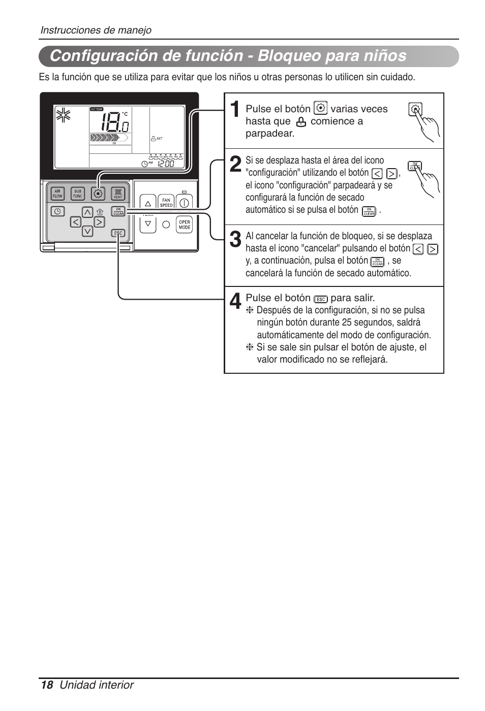 Configuración de función - bloqueo para niños | LG MT11AH User Manual | Page 90 / 685