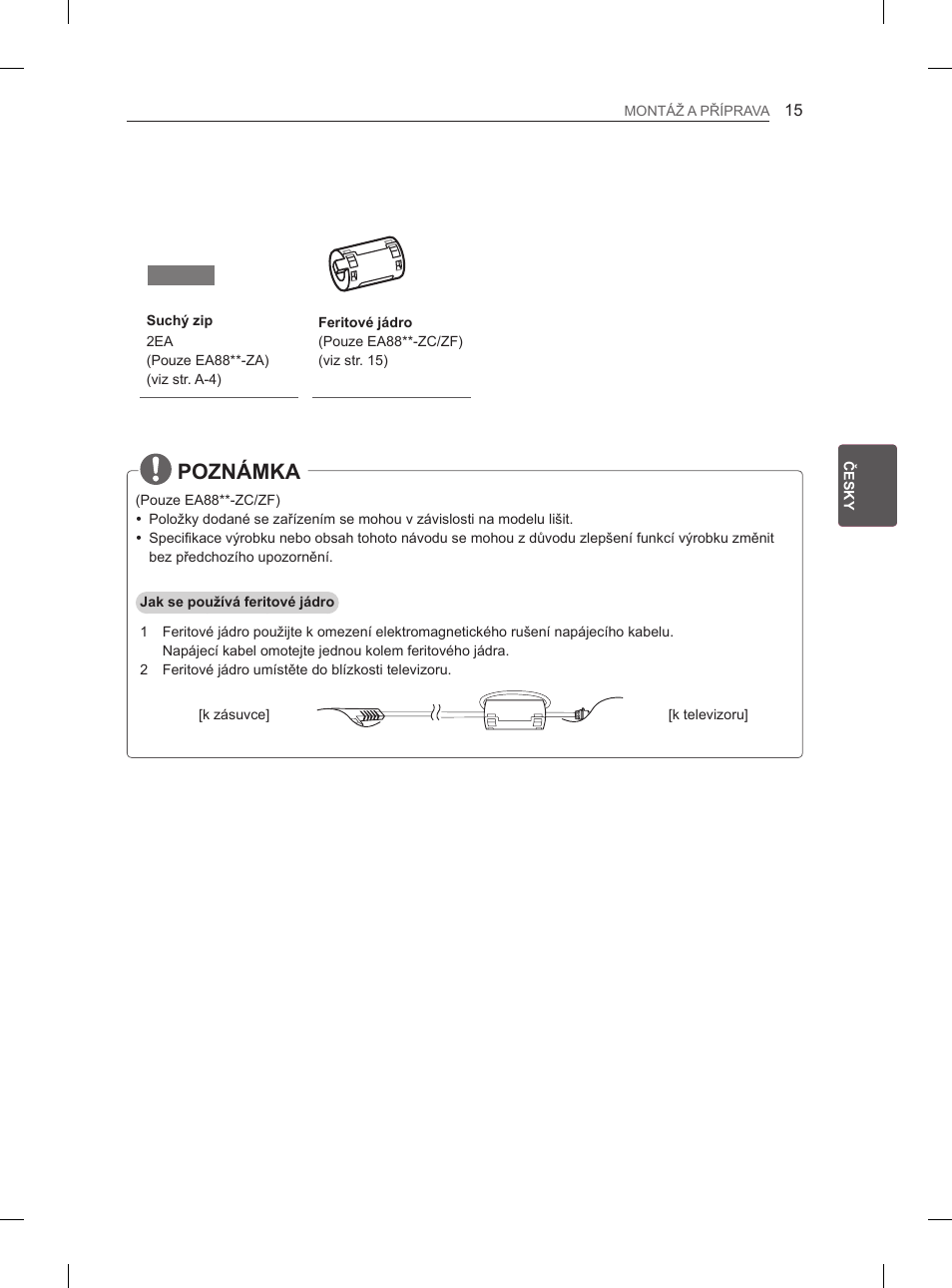 Poznámka | LG 55EA970V User Manual | Page 161 / 544