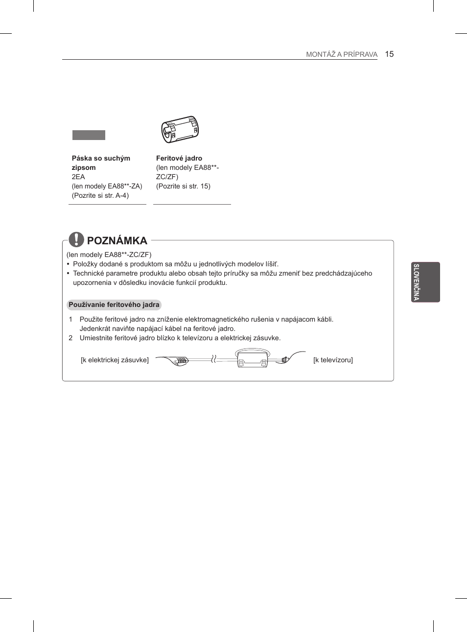 Poznámka | LG 55EA970V User Manual | Page 191 / 544