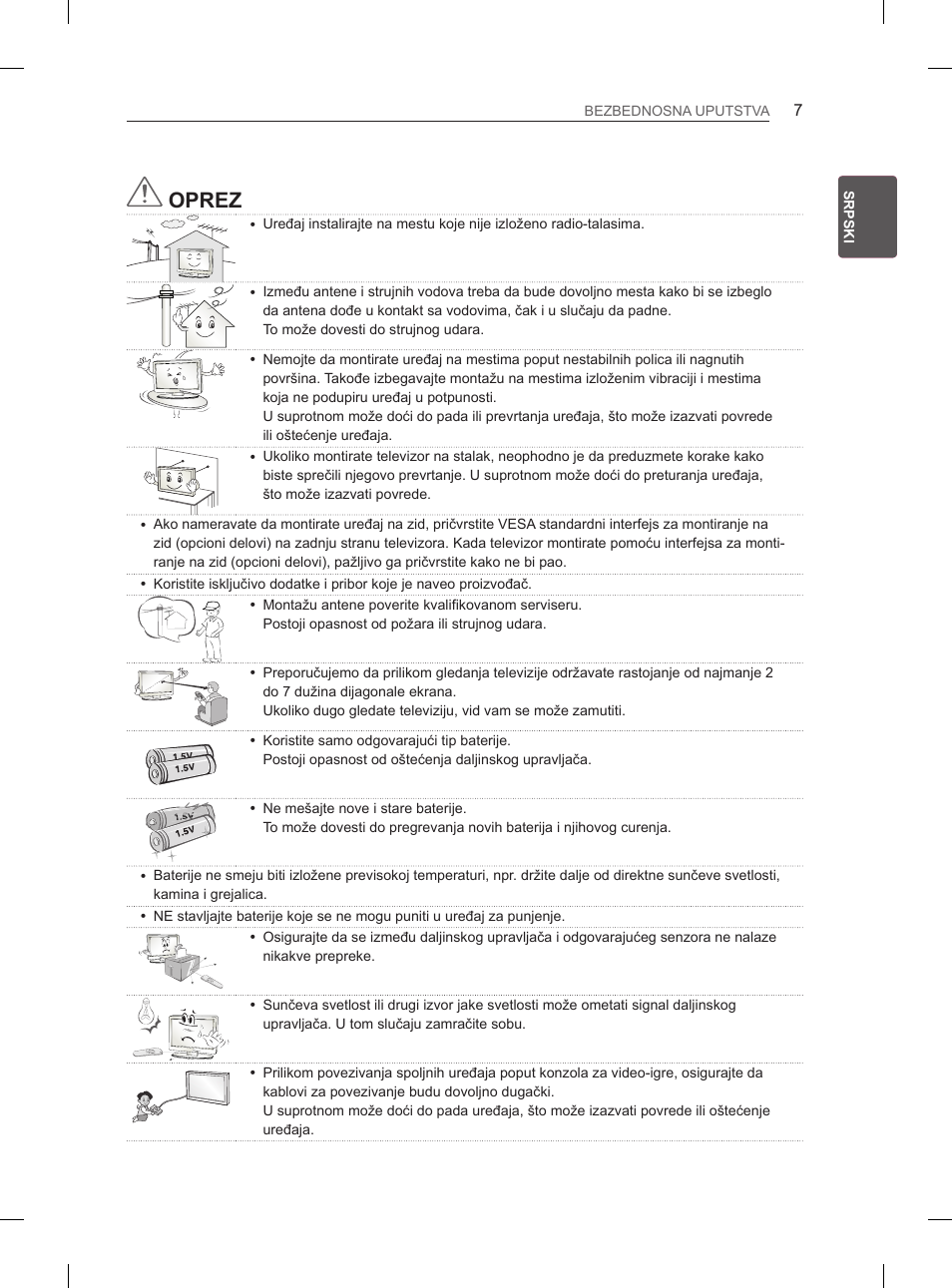 Oprez | LG 55EA970V User Manual | Page 363 / 544