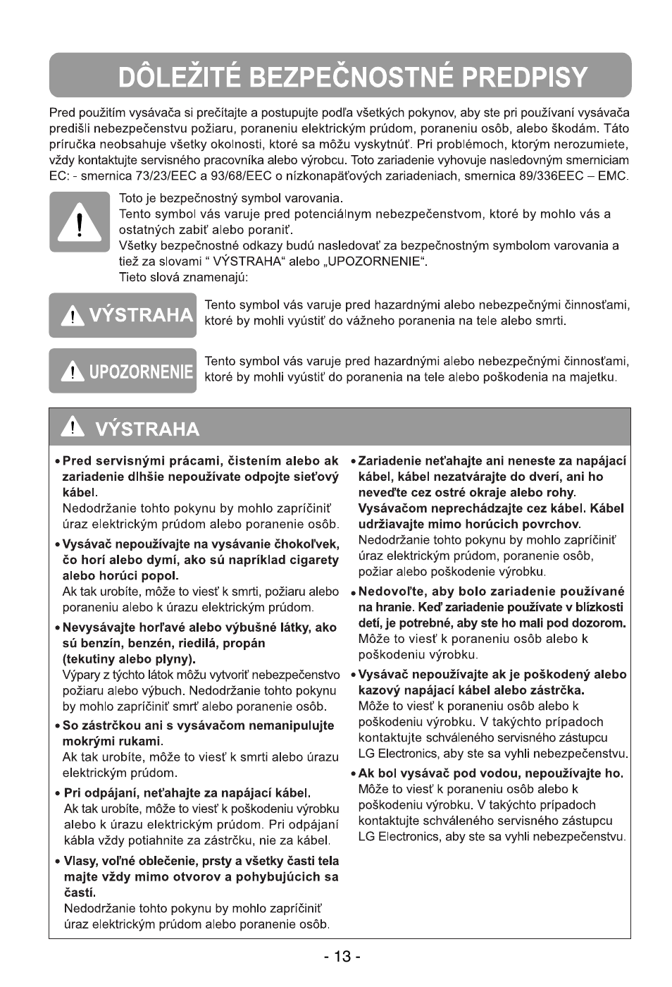 LG V-CP983STQB User Manual | Page 14 / 41