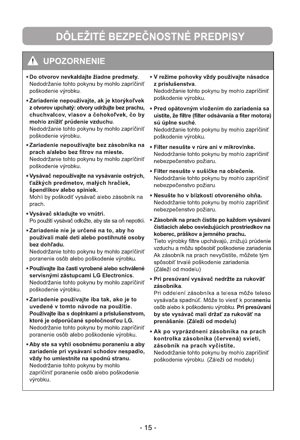 LG V-CP983STQB User Manual | Page 16 / 41