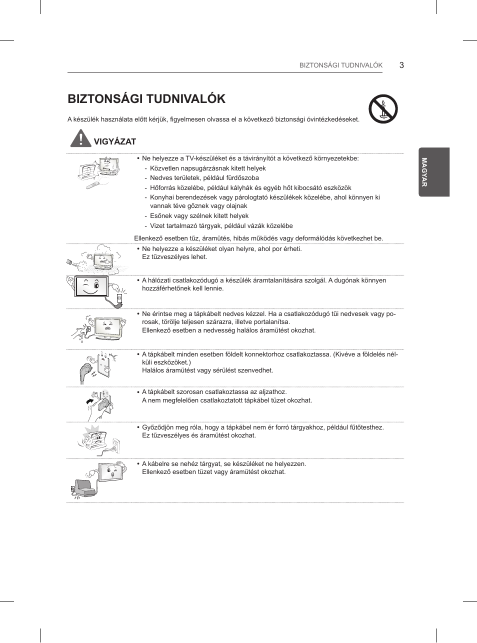 Biztonsági tudnivalók | LG 50PB660V User Manual | Page 56 / 447