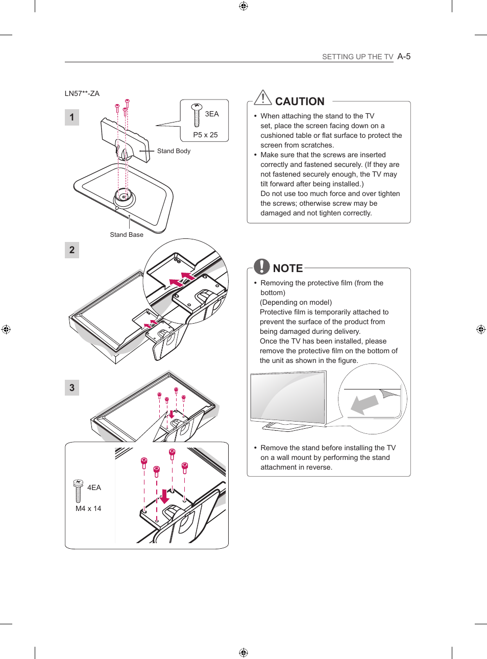 Caution | LG 60LN575S User Manual | Page 8 / 555
