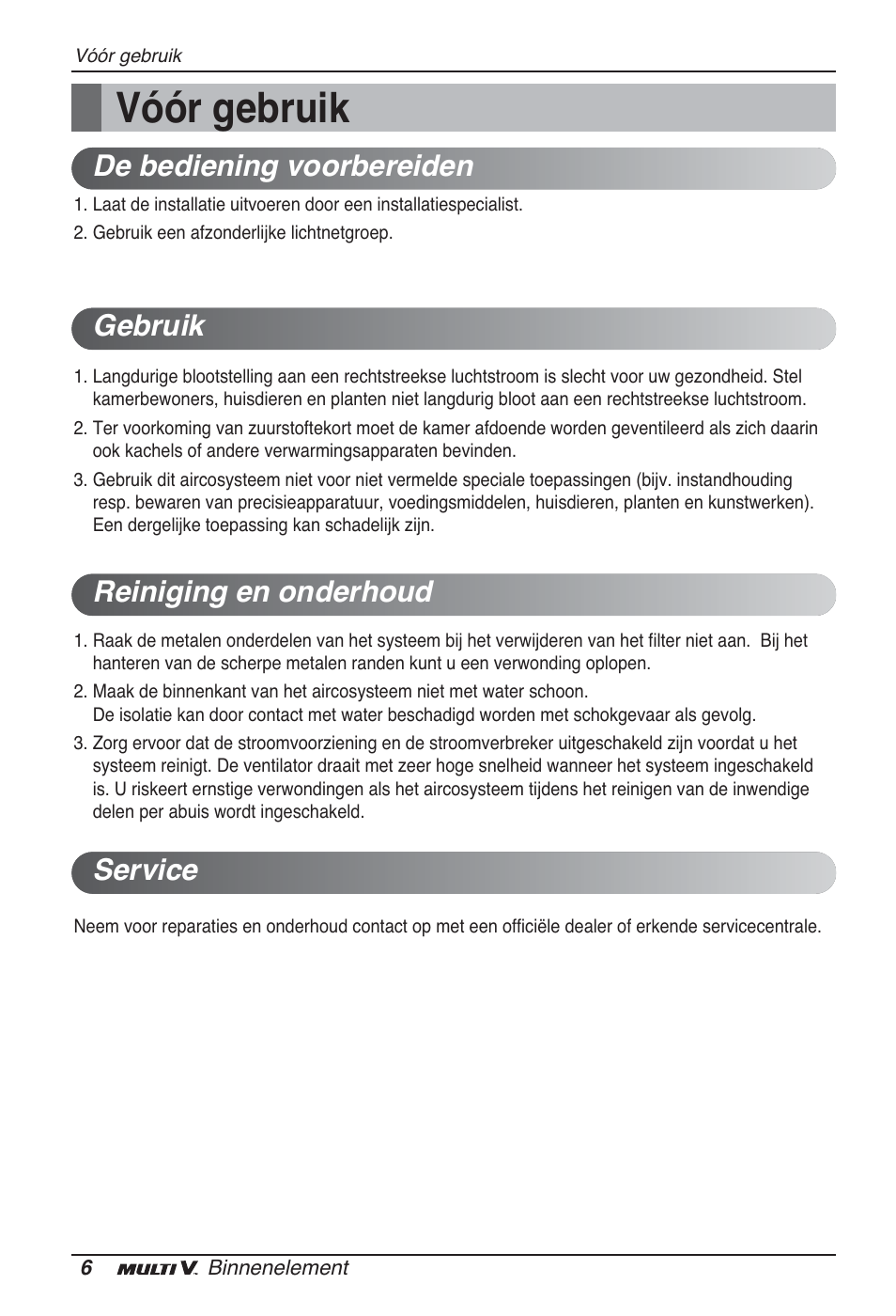 Vóór gebruik | LG ARNU09GSFE2 User Manual | Page 104 / 239