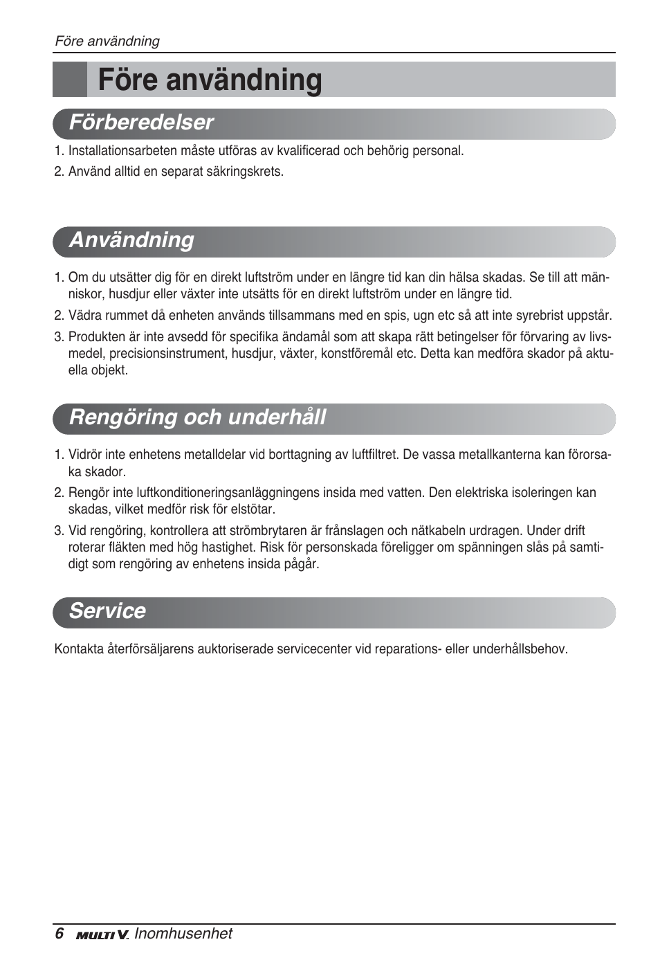 Före användning | LG ARNU09GSFE2 User Manual | Page 216 / 239