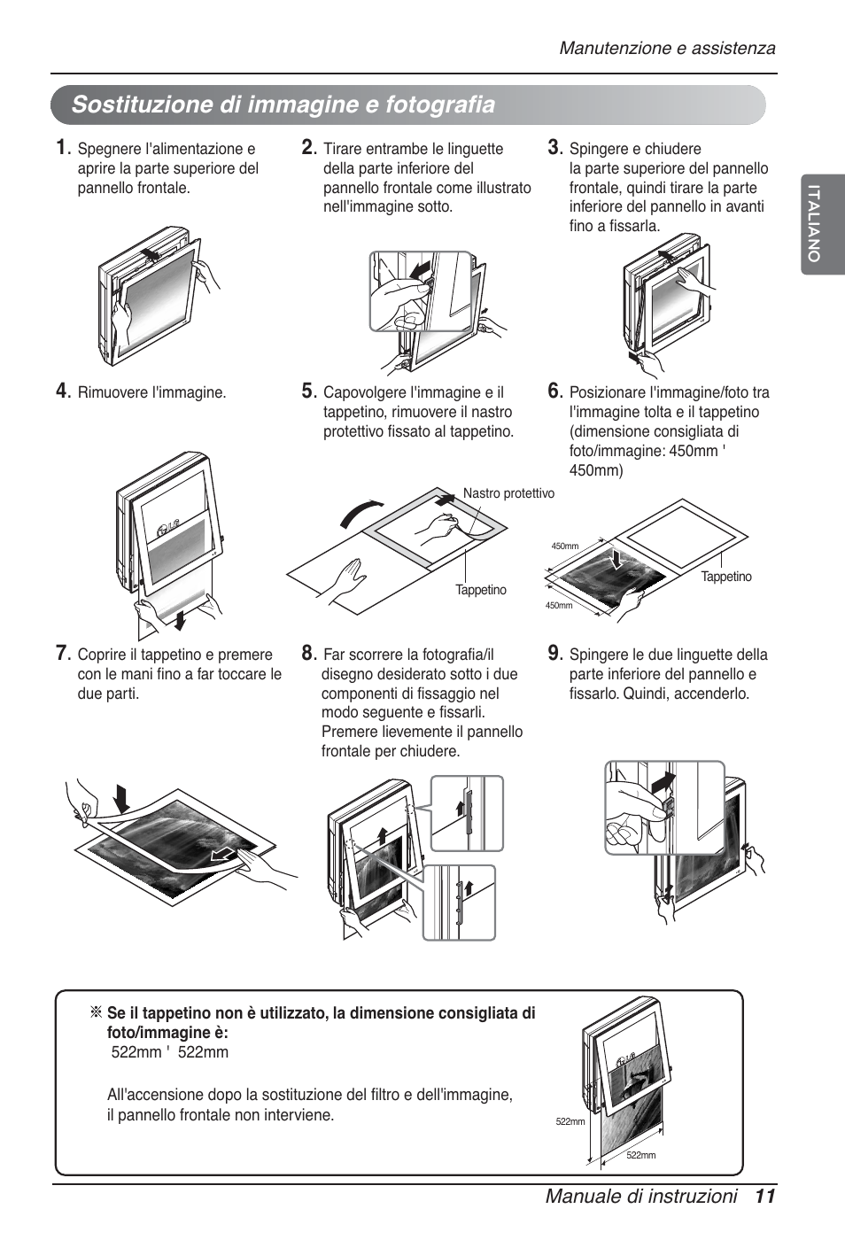 Sostituzione di immagine e fotografia | LG ARNU09GSFE2 User Manual | Page 25 / 239